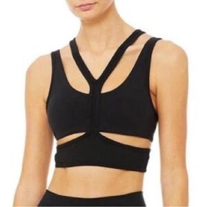 Alo trackie sports bra black size small